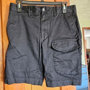 Structure Mens Black Cargo Shorts W32 NWOT Utility Pockets Streetwear Summer St